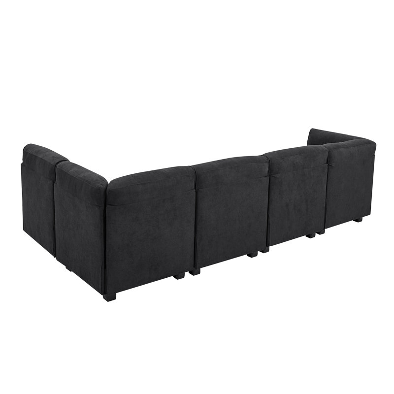 Mercury Row® Roeder 6 Piece Upholstered Sectional & Reviews Wayfair